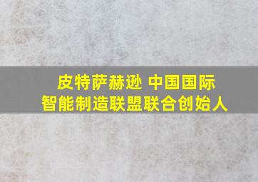 皮特萨赫逊 中国国际智能制造联盟联合创始人